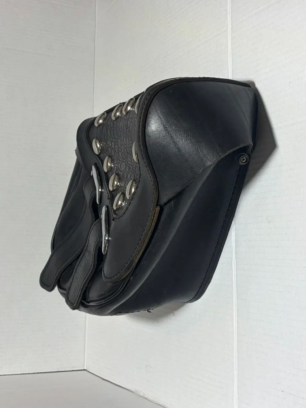 Harley Davidson Vintage 90’s Croc Leather Saddle Bag Riding Bag